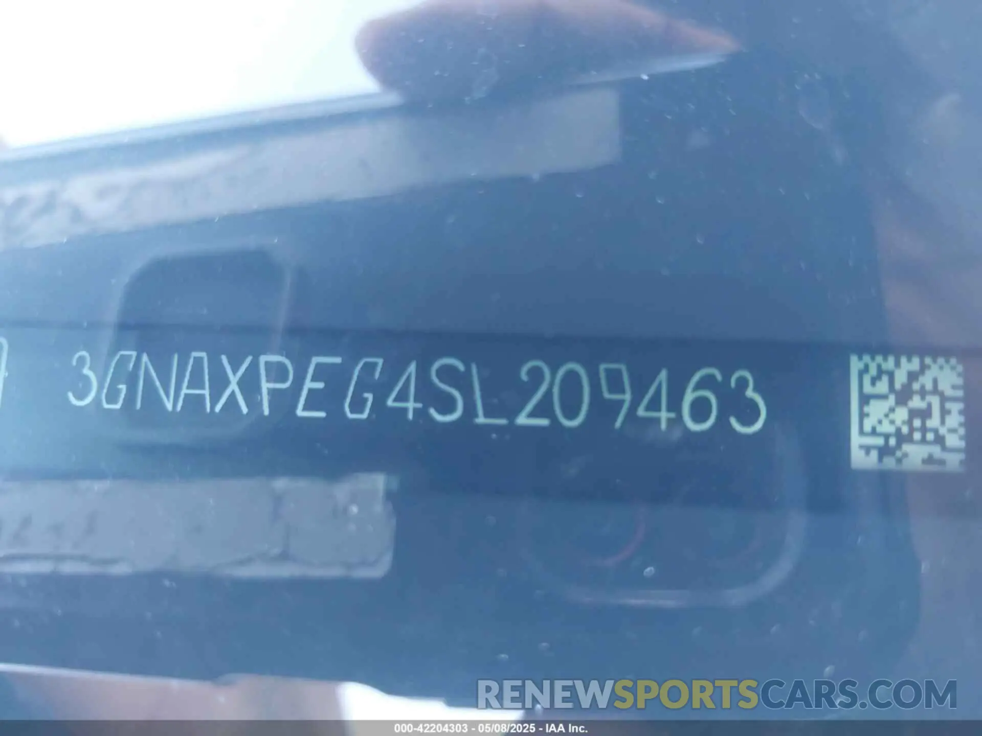 9 fotografías del automóvil dañado 3GNAXPEG4SL209463 CHEVROLET EQUINOX 2025