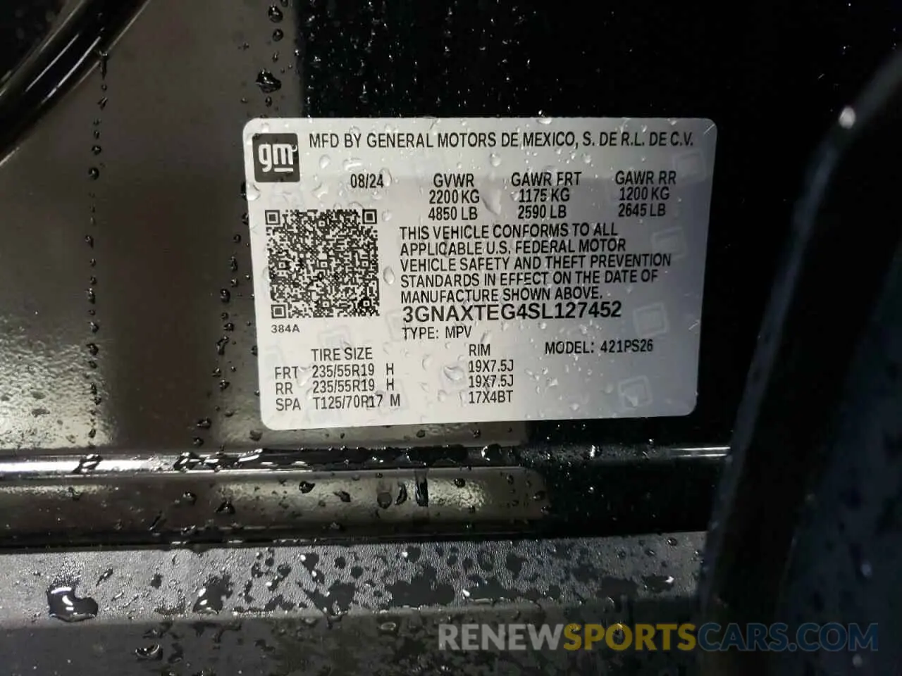 13 fotografías del automóvil dañado 3GNAXTEG4SL127452 CHEVROLET EQUINOX 2025