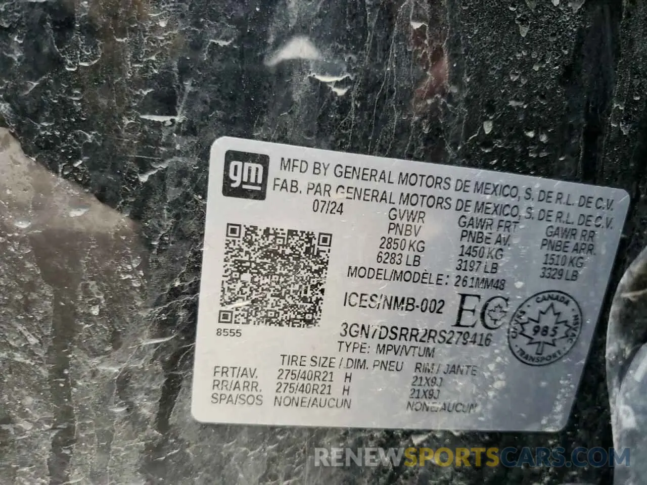 14 fotografías del automóvil dañado 3GN7DSRR2RS279416 CHEVROLET EQUINOX 2R 2024