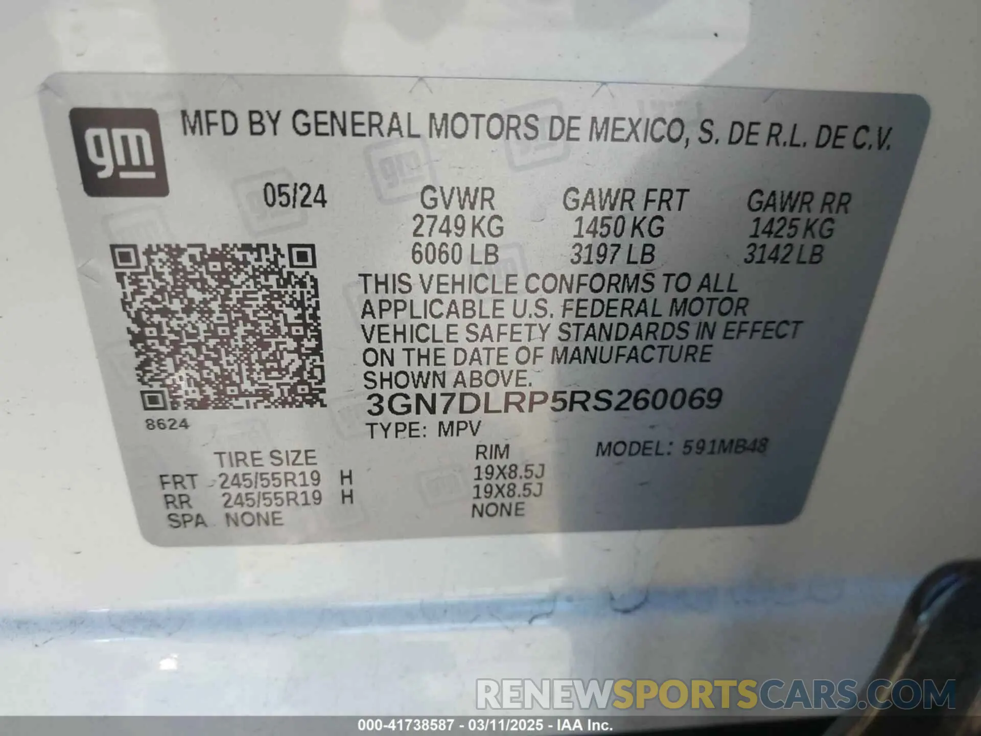9 fotografías del automóvil dañado 3GN7DLRP5RS260069 CHEVROLET EQUINOX EV 2024