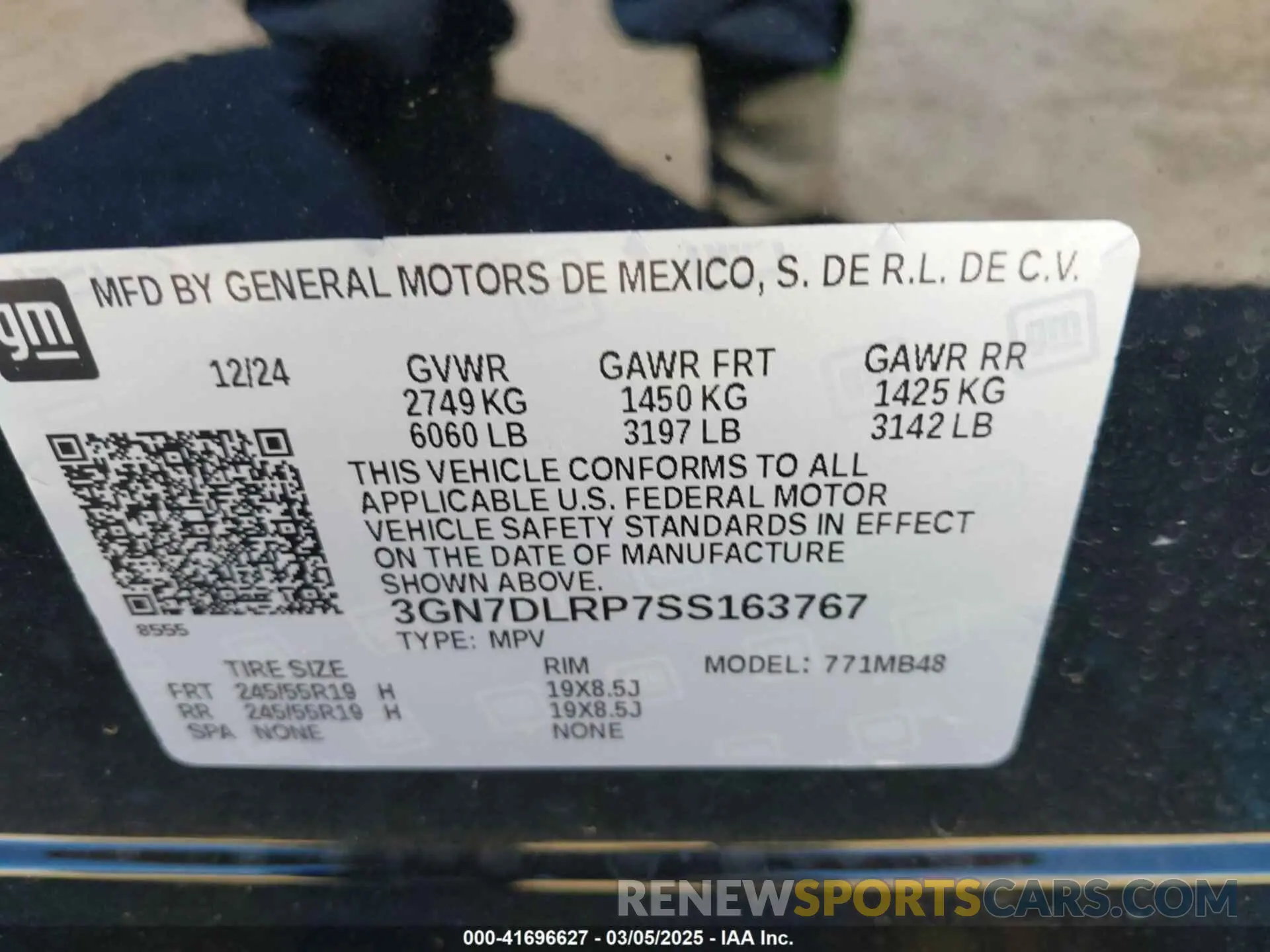 9 fotografías del automóvil dañado 3GN7DLRP7SS163767 CHEVROLET EQUINOX EV 2025