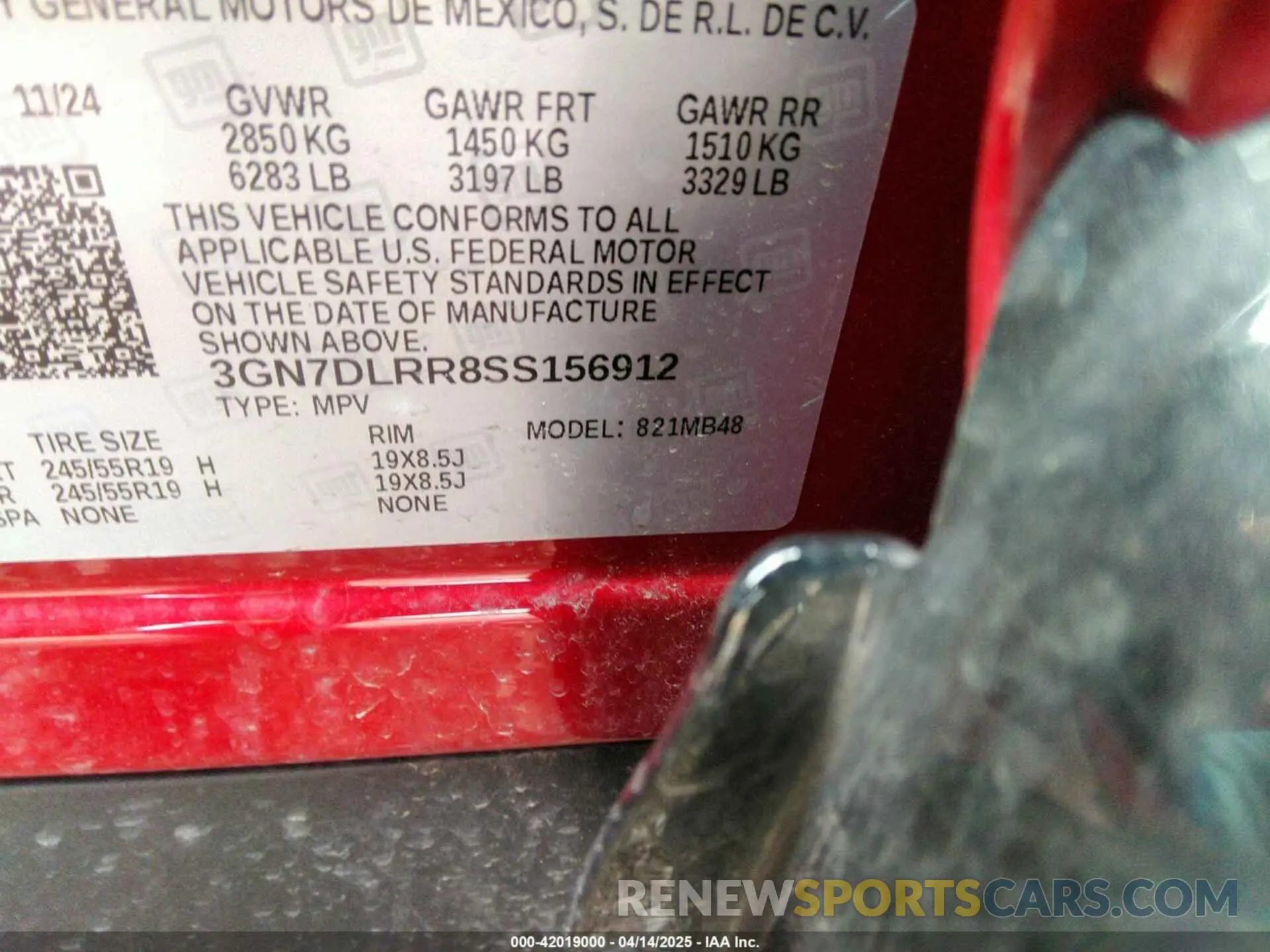 9 fotografías del automóvil dañado 3GN7DLRR8SS156912 CHEVROLET EQUINOX EV 2025