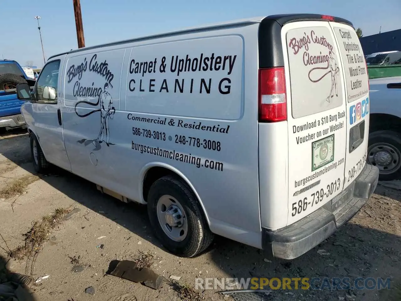 2 fotografías del automóvil dañado 1GCWGAFG8K1306649 CHEVROLET EXPRESS 2019