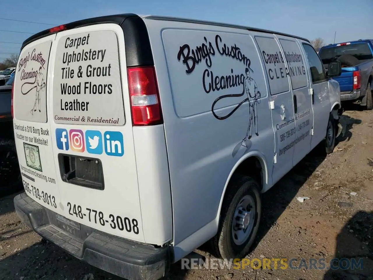 3 fotografías del automóvil dañado 1GCWGAFG8K1306649 CHEVROLET EXPRESS 2019