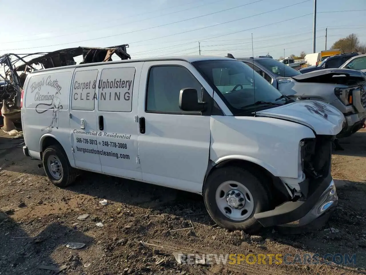 4 fotografías del automóvil dañado 1GCWGAFG8K1306649 CHEVROLET EXPRESS 2019