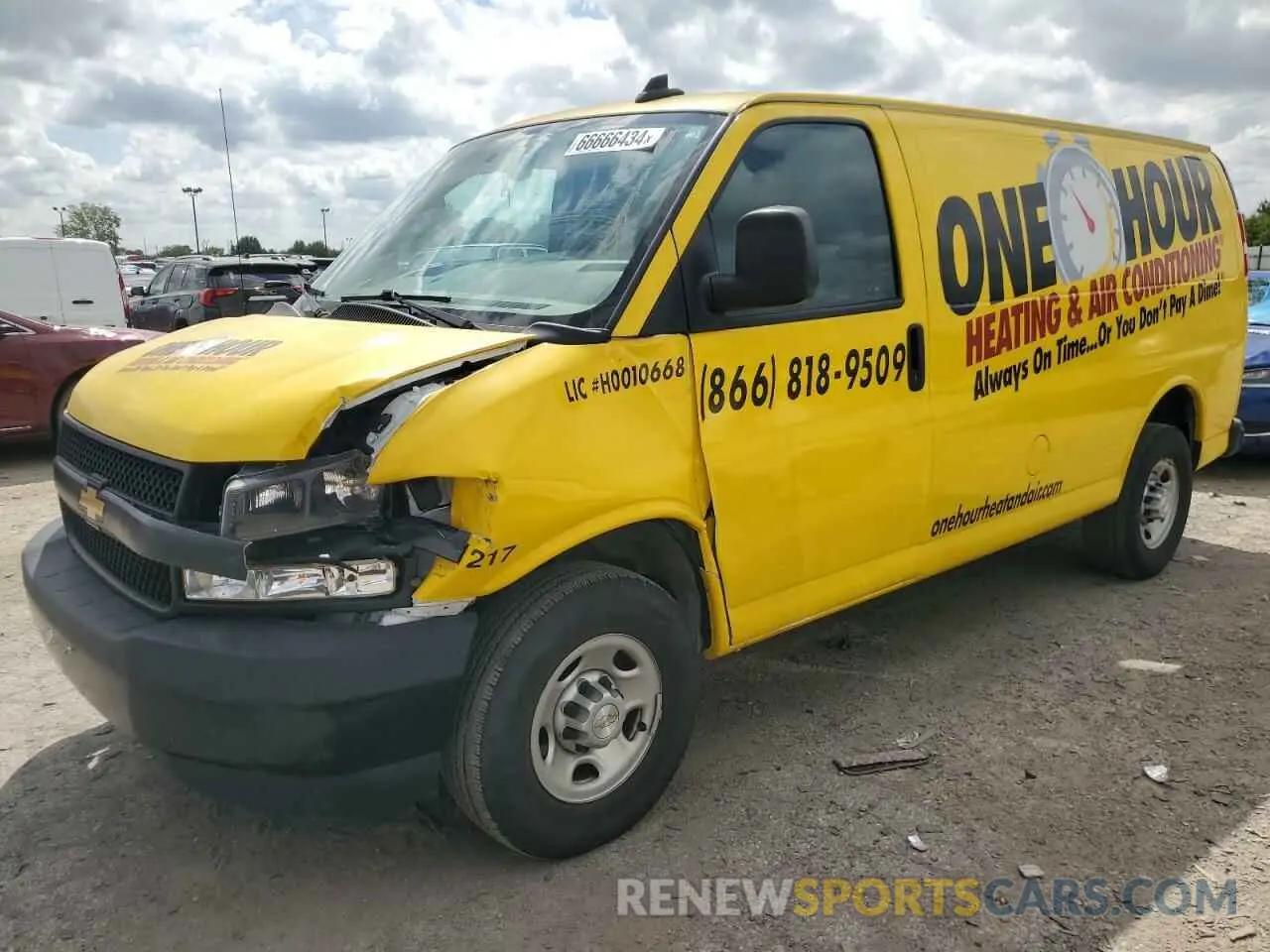 1 fotografías del automóvil dañado 1GCWGAFG3L1277496 CHEVROLET EXPRESS 2020