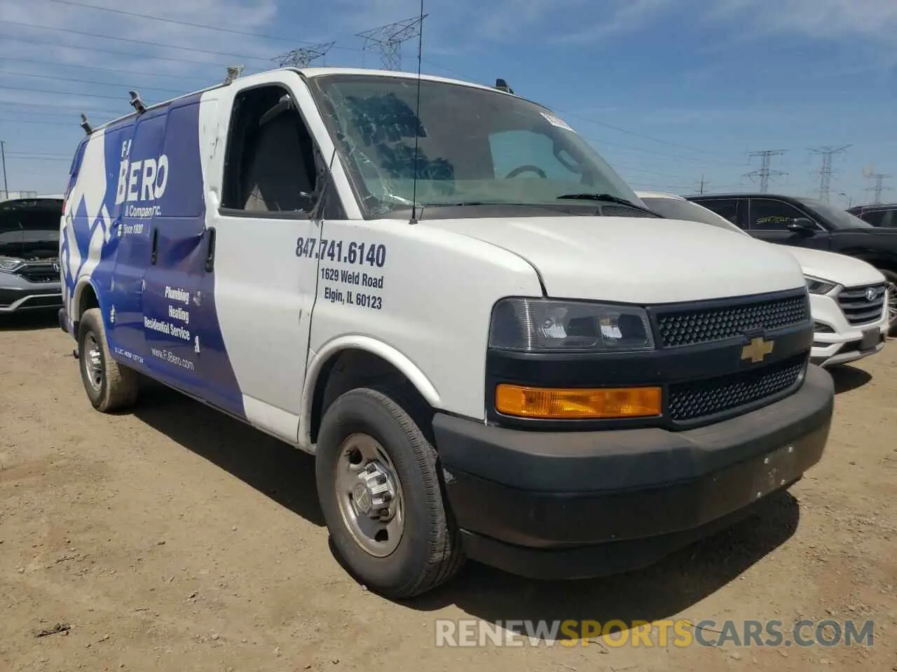 4 fotografías del automóvil dañado 1GCWGAFG7L1179054 CHEVROLET EXPRESS 2020