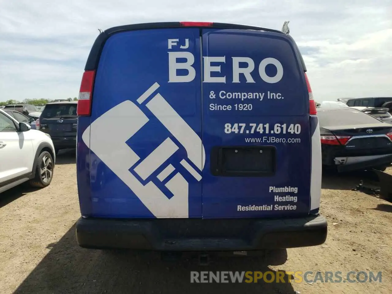 6 fotografías del automóvil dañado 1GCWGAFG7L1179054 CHEVROLET EXPRESS 2020