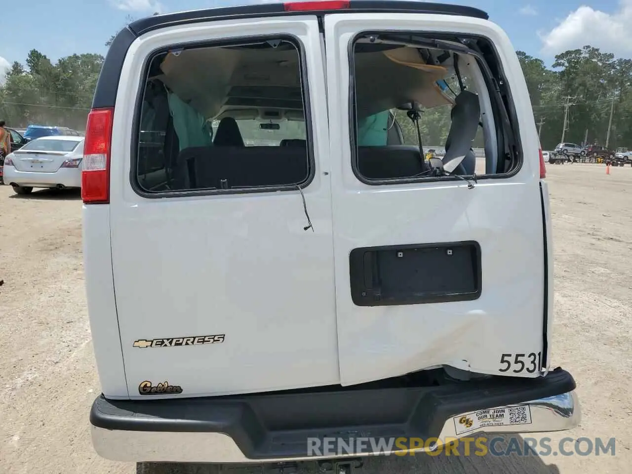 6 fotografías del automóvil dañado 1GAZGNFP6R1240691 CHEVROLET EXPRESS 2024