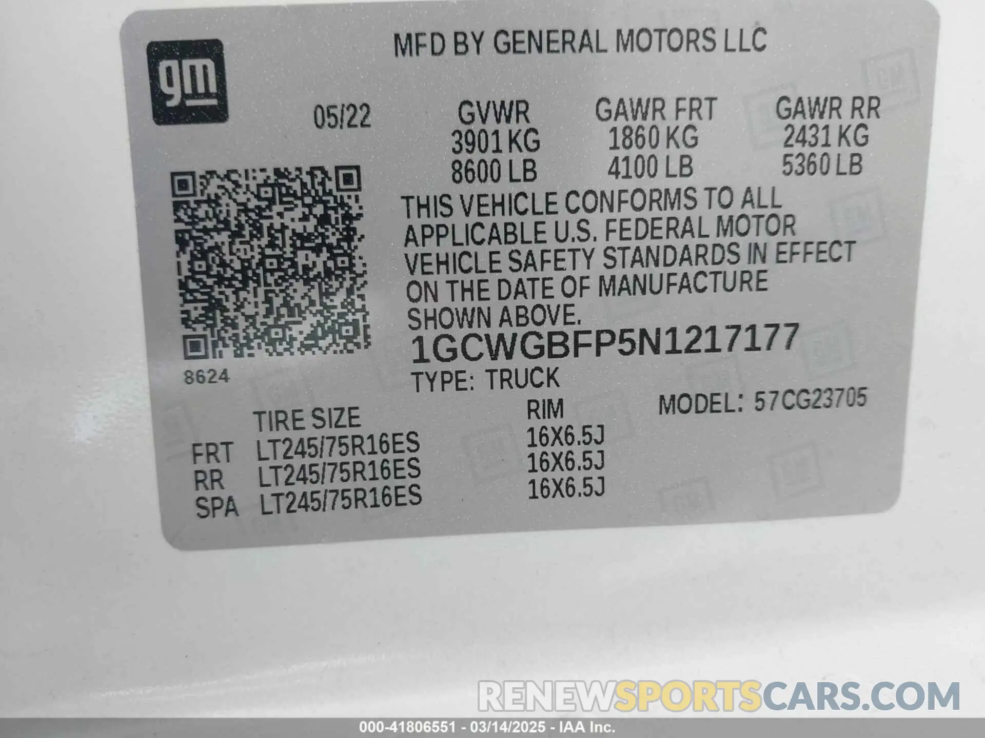 9 fotografías del automóvil dañado 1GCWGBFP5N1217177 CHEVROLET EXPRESS CARGO 2022