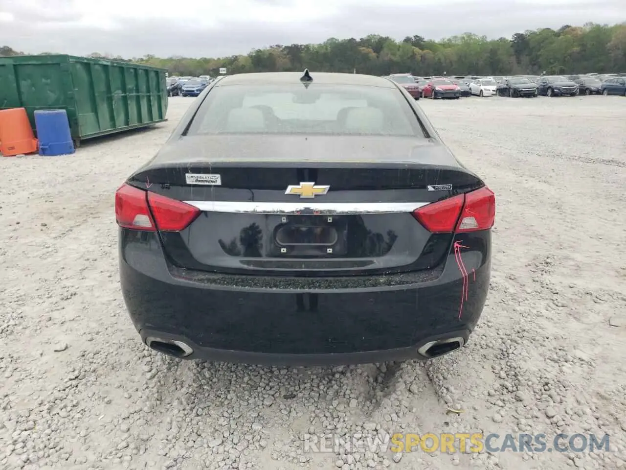 6 fotografías del automóvil dañado 1G1105S32KU101330 CHEVROLET IMPALA 2019