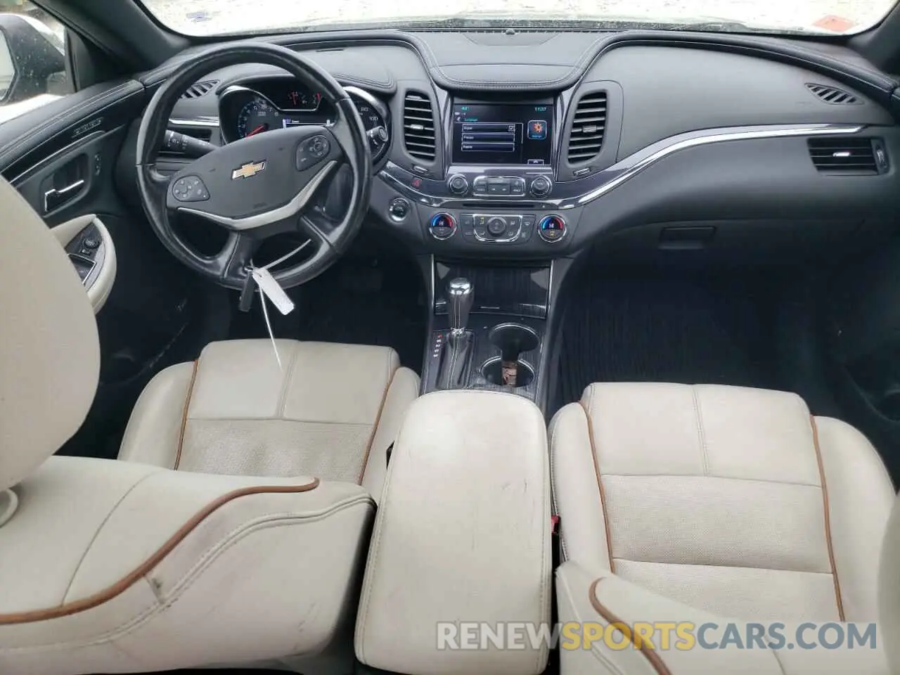 8 fotografías del automóvil dañado 1G1105S32KU101330 CHEVROLET IMPALA 2019