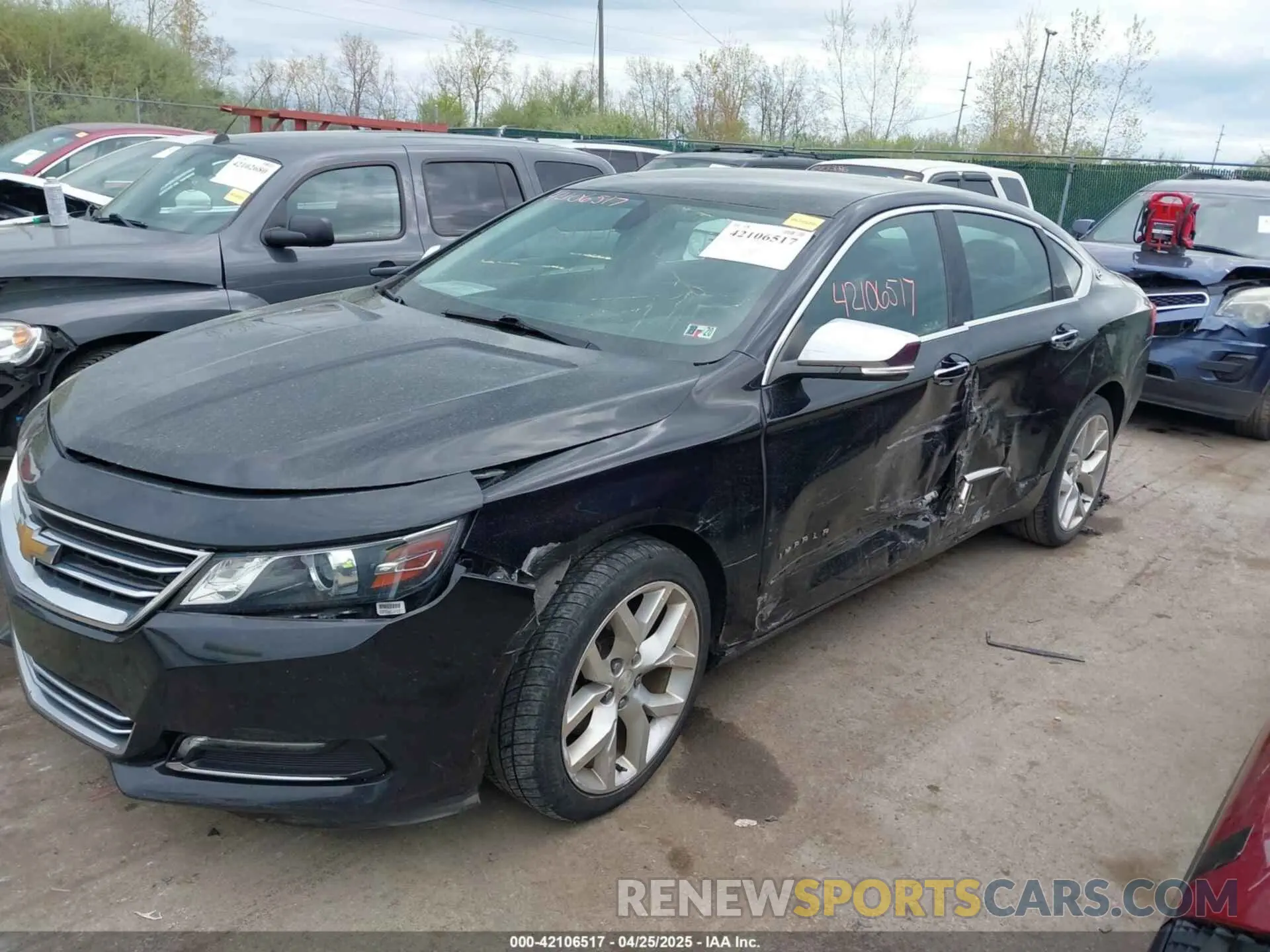 2 fotografías del automóvil dañado 1G1105S36KU105588 CHEVROLET IMPALA 2019