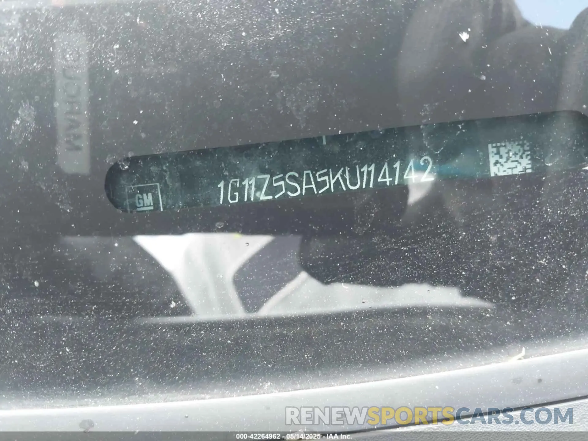 9 fotografías del automóvil dañado 1G11Z5SA5KU114142 CHEVROLET IMPALA 2019