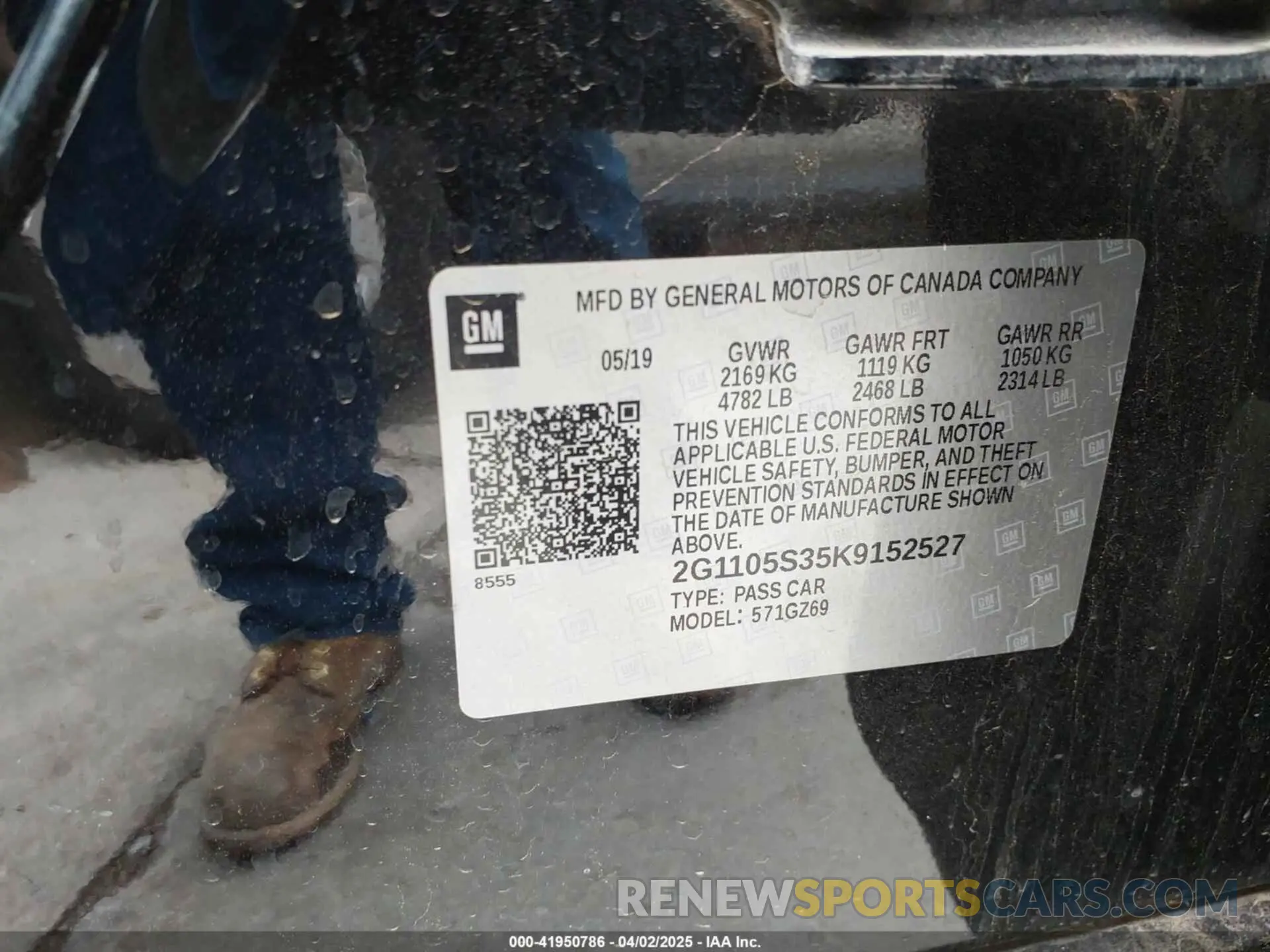 9 fotografías del automóvil dañado 2G1105S35K9152527 CHEVROLET IMPALA 2019