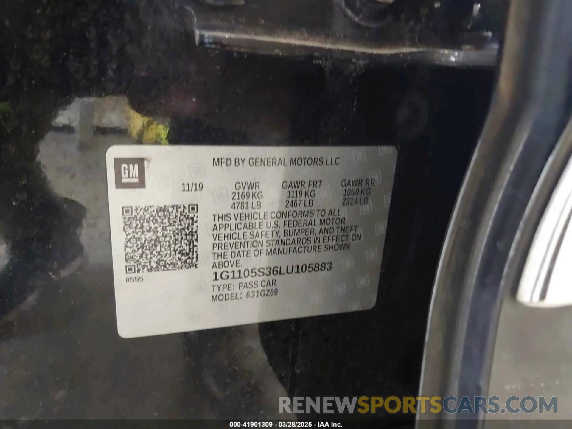 9 fotografías del automóvil dañado 1G1105S36LU105883 CHEVROLET IMPALA 2020