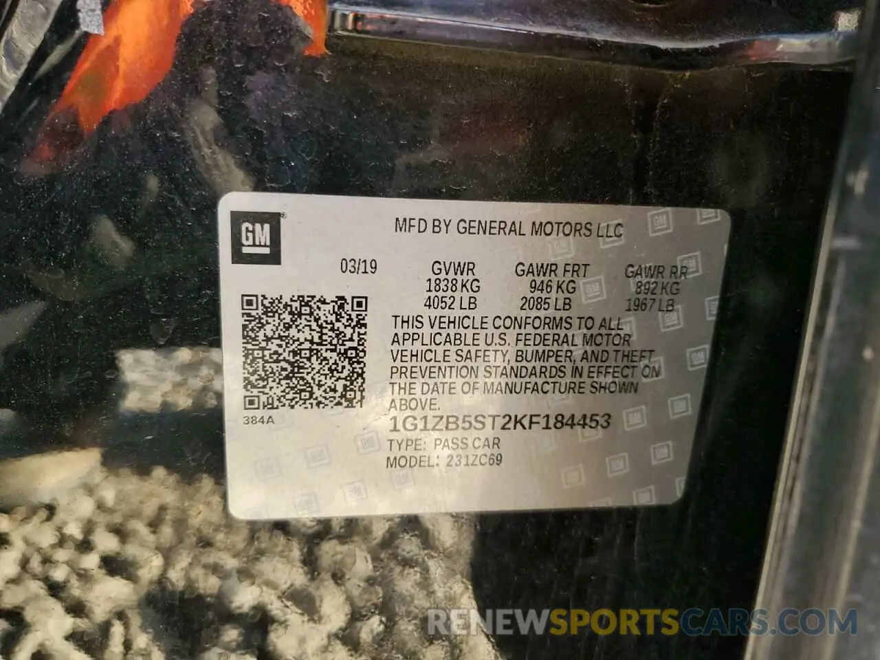 14 fotografías del automóvil dañado 1G1ZB5ST2KF184453 CHEVROLET MALIBU 2019