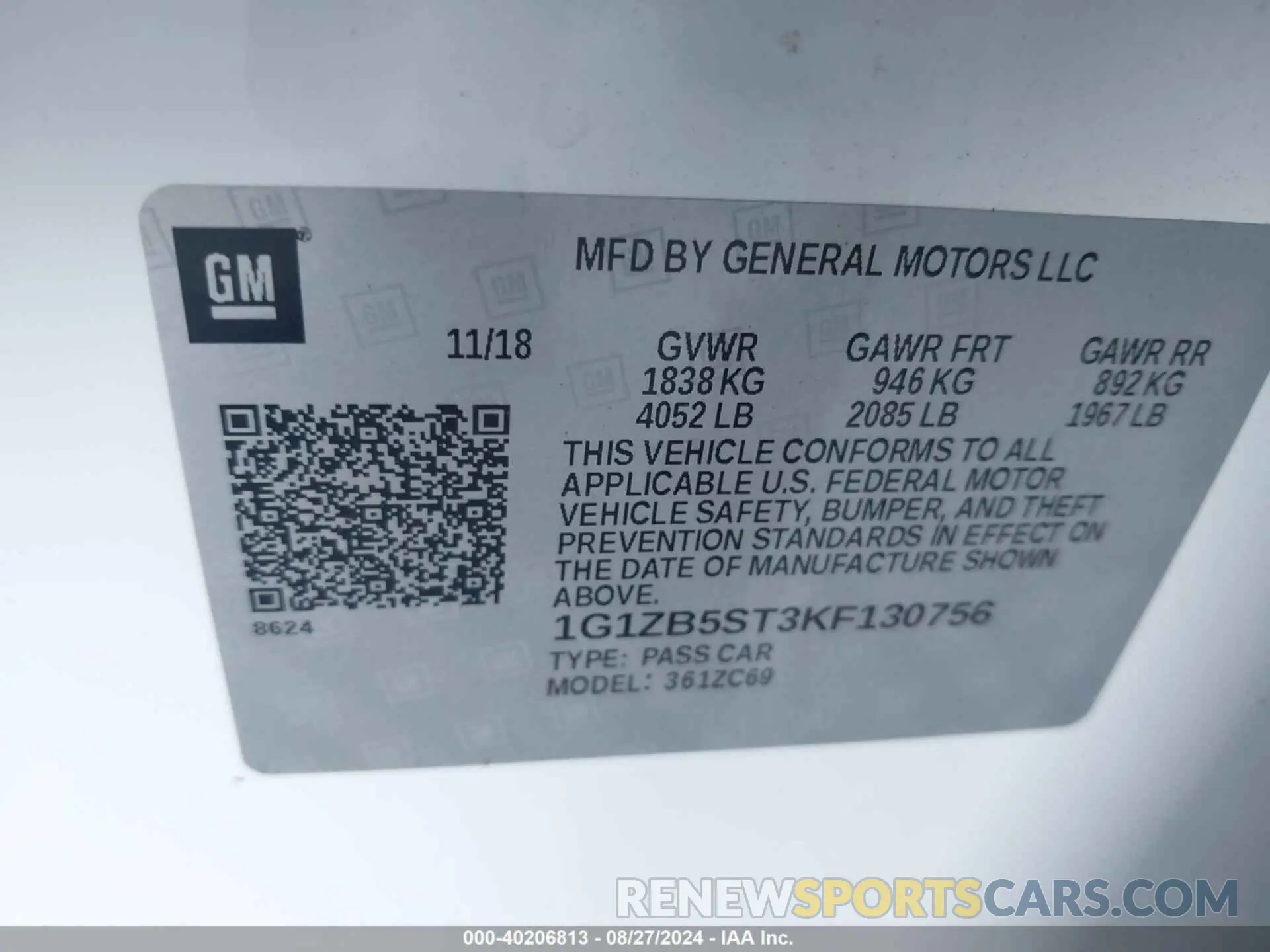 9 fotografías del automóvil dañado 1G1ZB5ST3KF130756 CHEVROLET MALIBU 2019