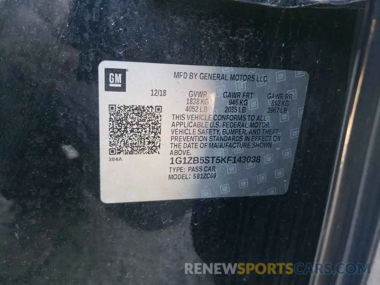 13 fotografías del automóvil dañado 1G1ZB5ST5KF143038 CHEVROLET MALIBU 2019