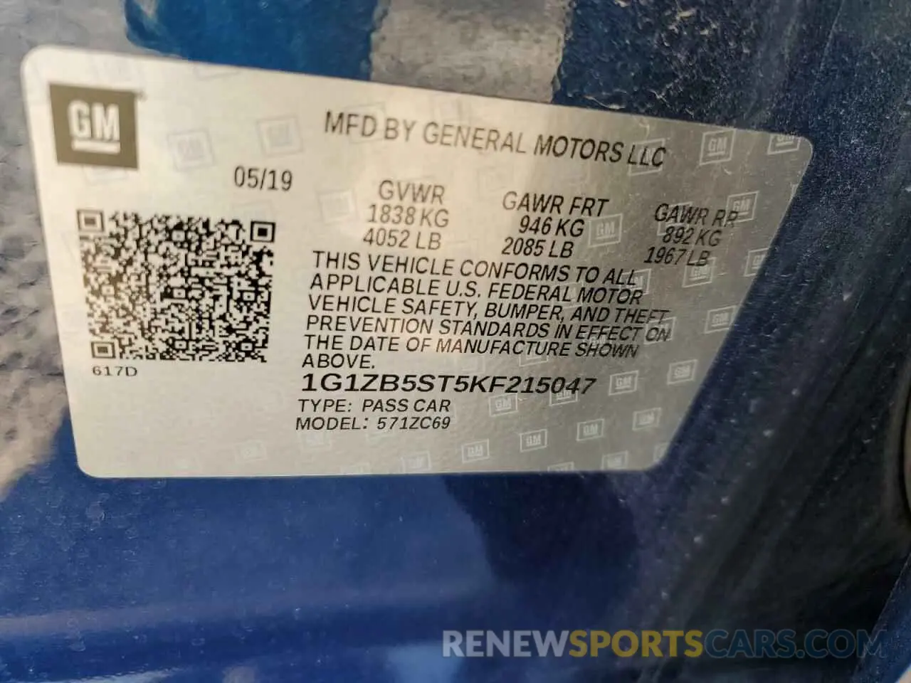 12 fotografías del automóvil dañado 1G1ZB5ST5KF215047 CHEVROLET MALIBU 2019