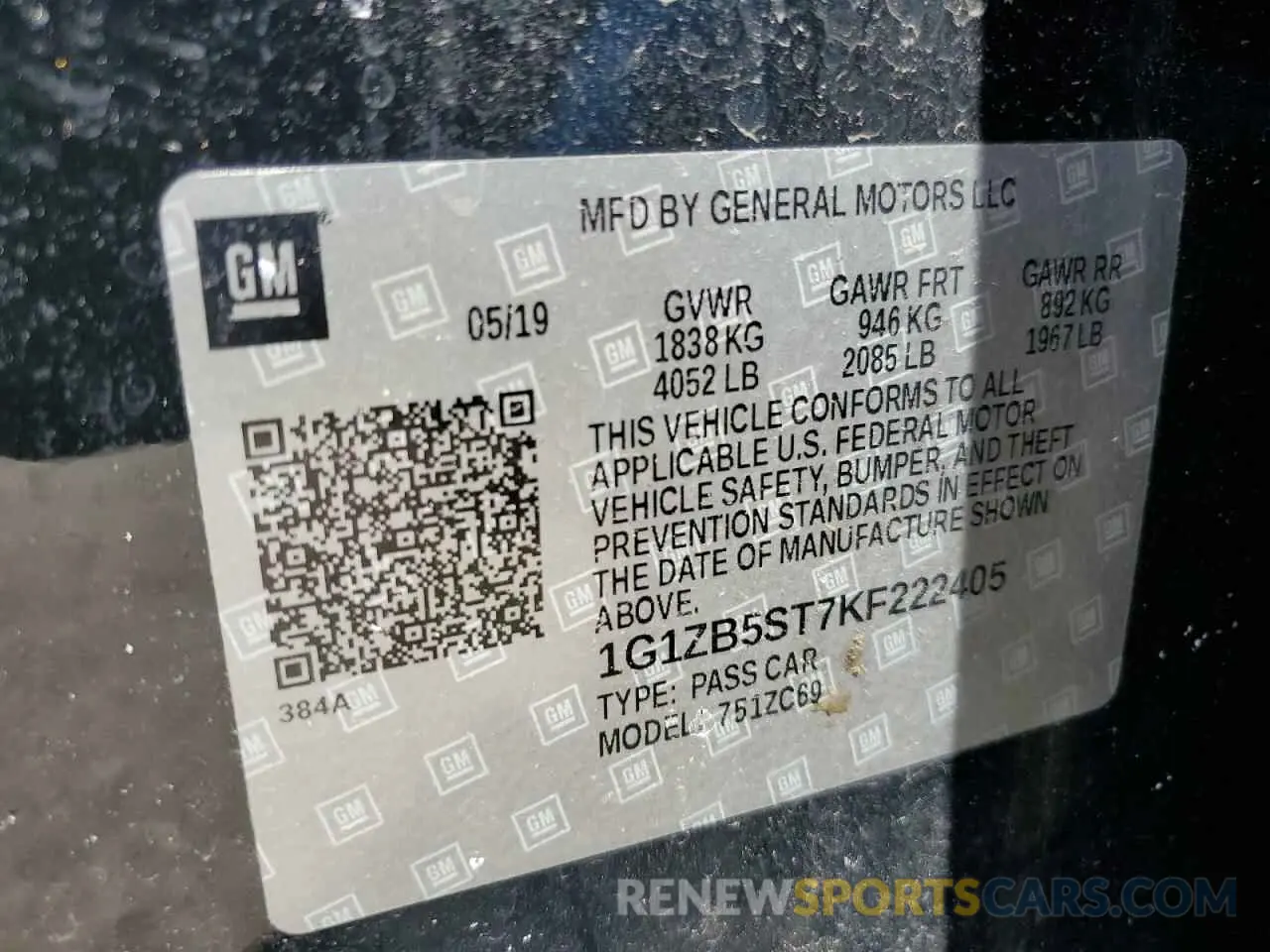 13 fotografías del automóvil dañado 1G1ZB5ST7KF222405 CHEVROLET MALIBU 2019