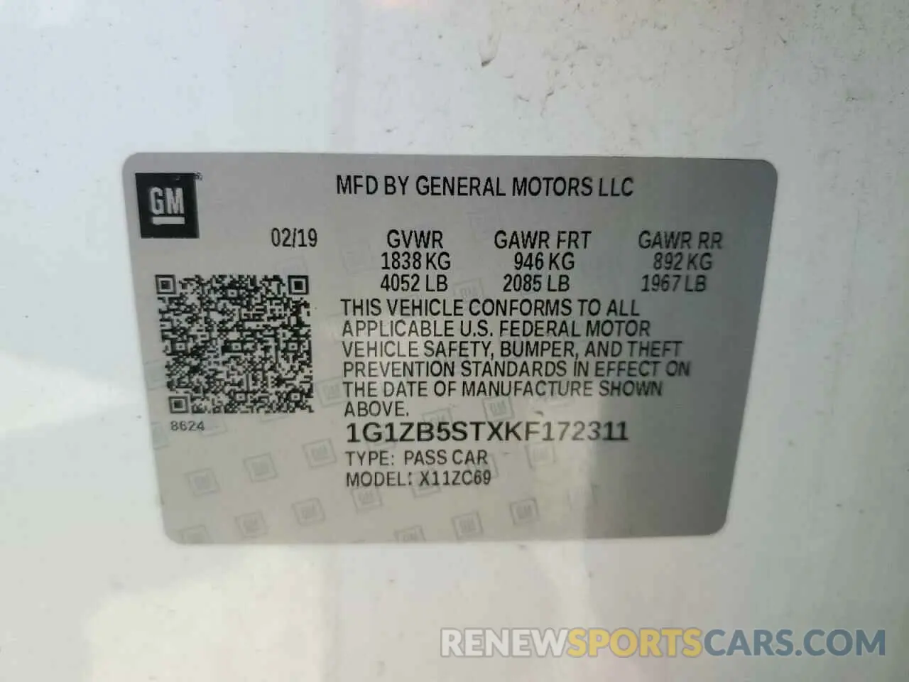 12 fotografías del automóvil dañado 1G1ZB5STXKF172311 CHEVROLET MALIBU 2019
