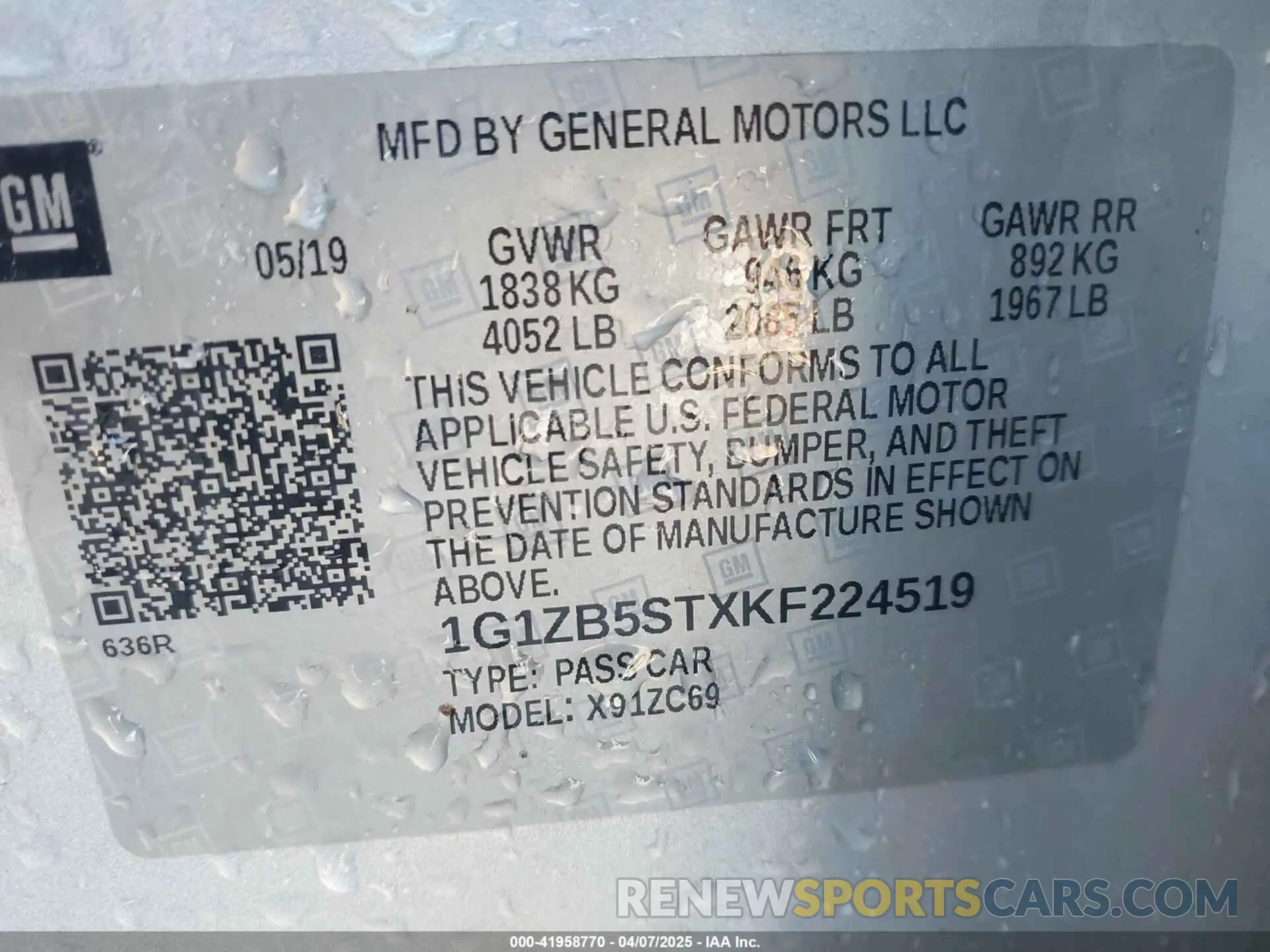 9 fotografías del automóvil dañado 1G1ZB5STXKF224519 CHEVROLET MALIBU 2019