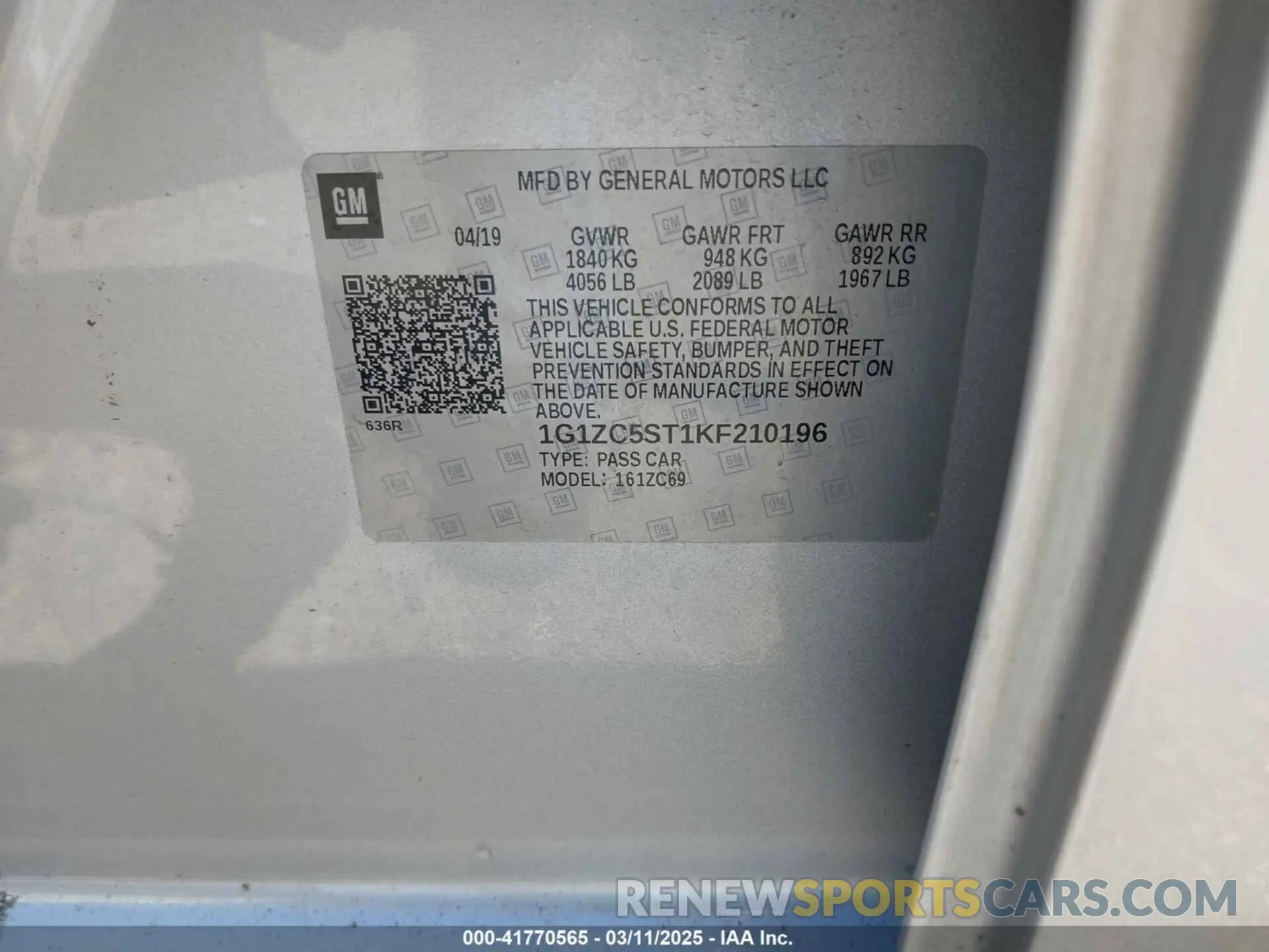 9 fotografías del automóvil dañado 1G1ZC5ST1KF210196 CHEVROLET MALIBU 2019