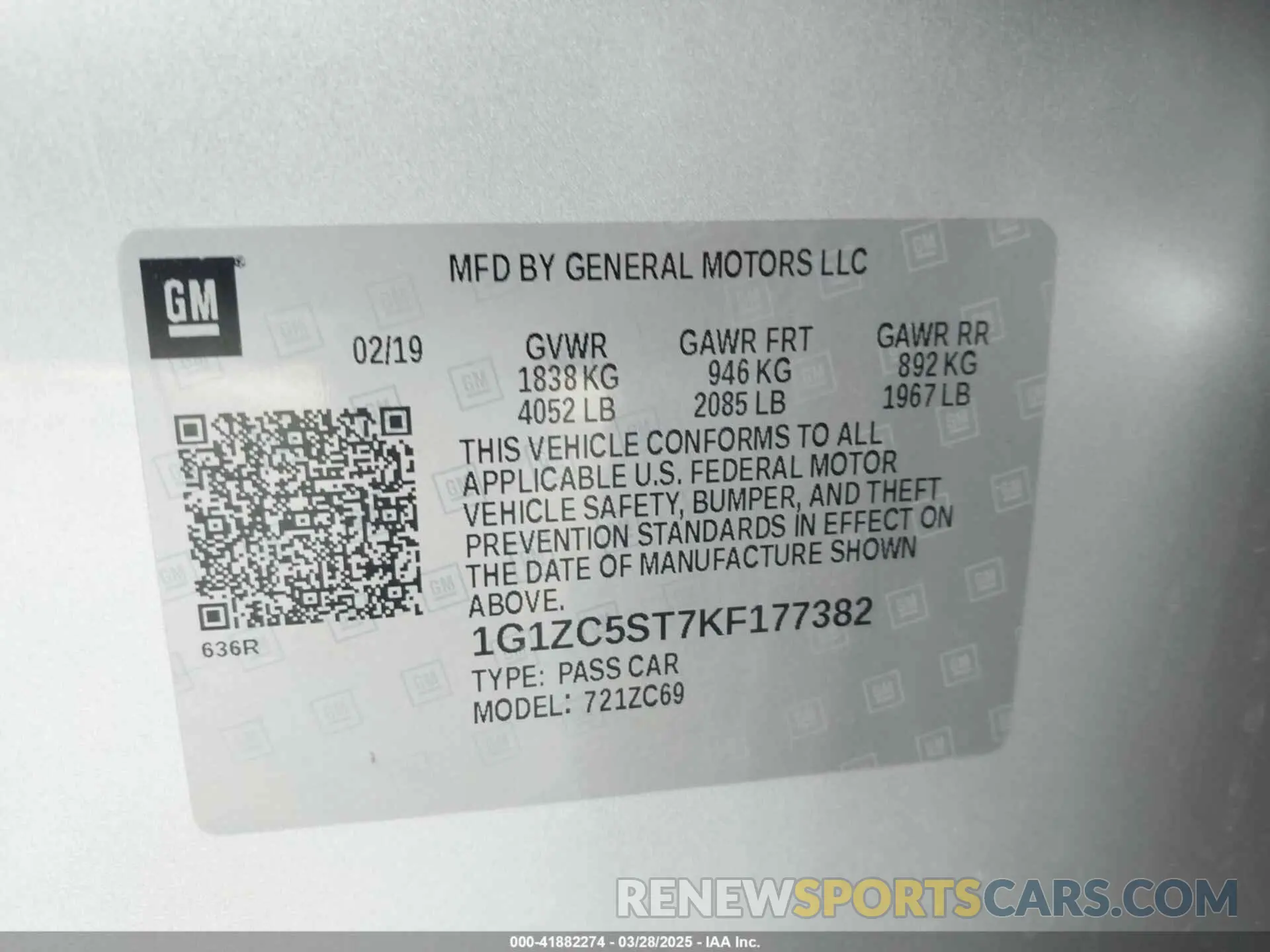 9 fotografías del automóvil dañado 1G1ZC5ST7KF177382 CHEVROLET MALIBU 2019