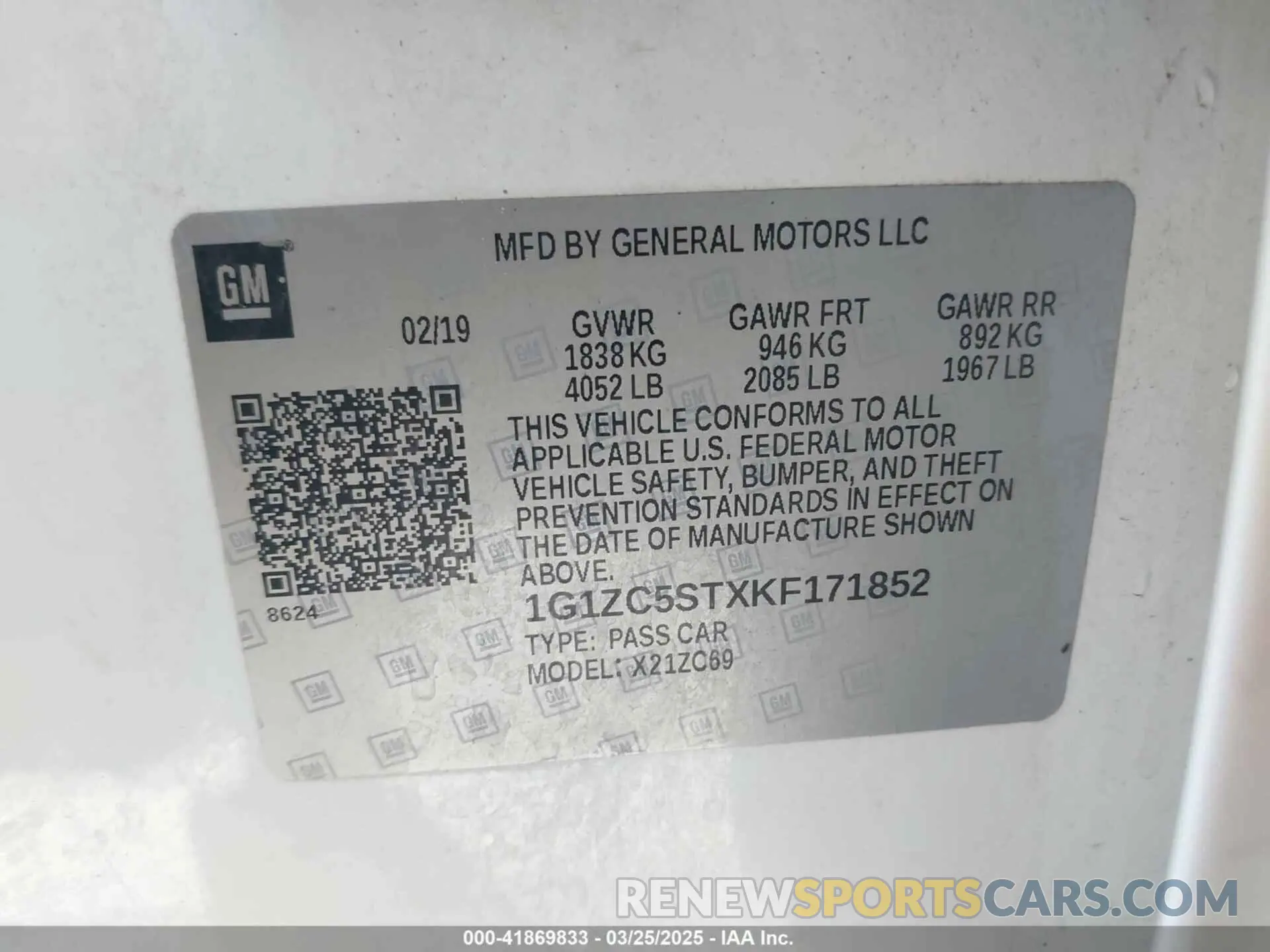 9 fotografías del automóvil dañado 1G1ZC5STXKF171852 CHEVROLET MALIBU 2019