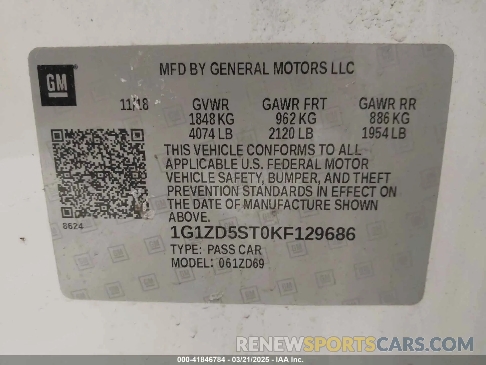 9 fotografías del automóvil dañado 1G1ZD5ST0KF129686 CHEVROLET MALIBU 2019