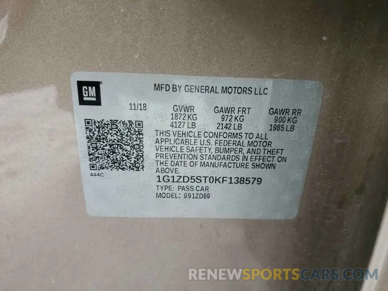 13 fotografías del automóvil dañado 1G1ZD5ST0KF138579 CHEVROLET MALIBU 2019