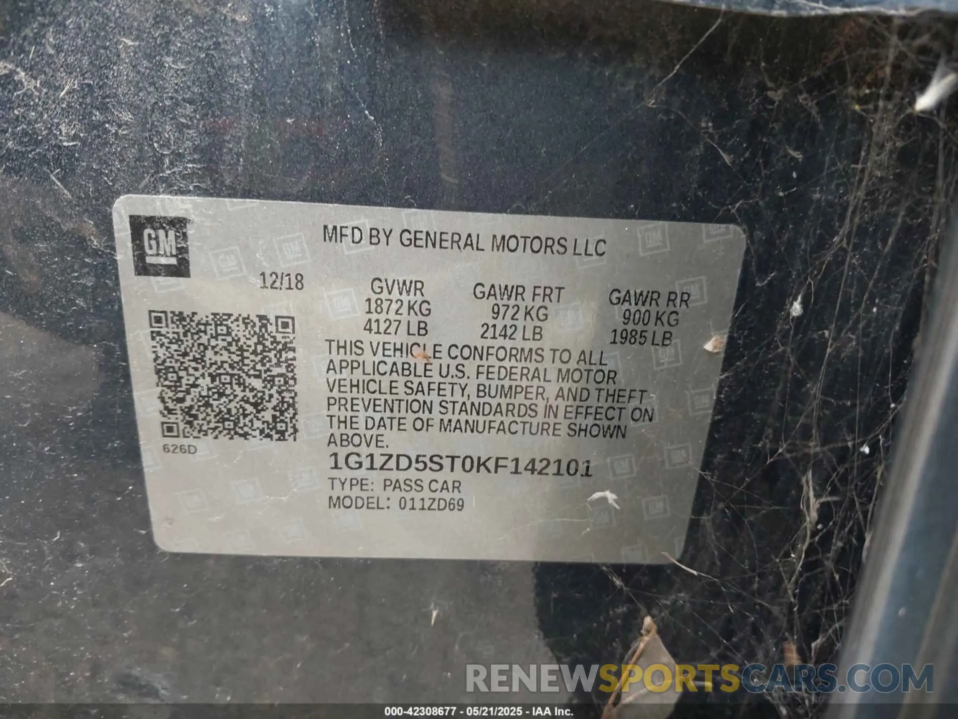 9 fotografías del automóvil dañado 1G1ZD5ST0KF142101 CHEVROLET MALIBU 2019