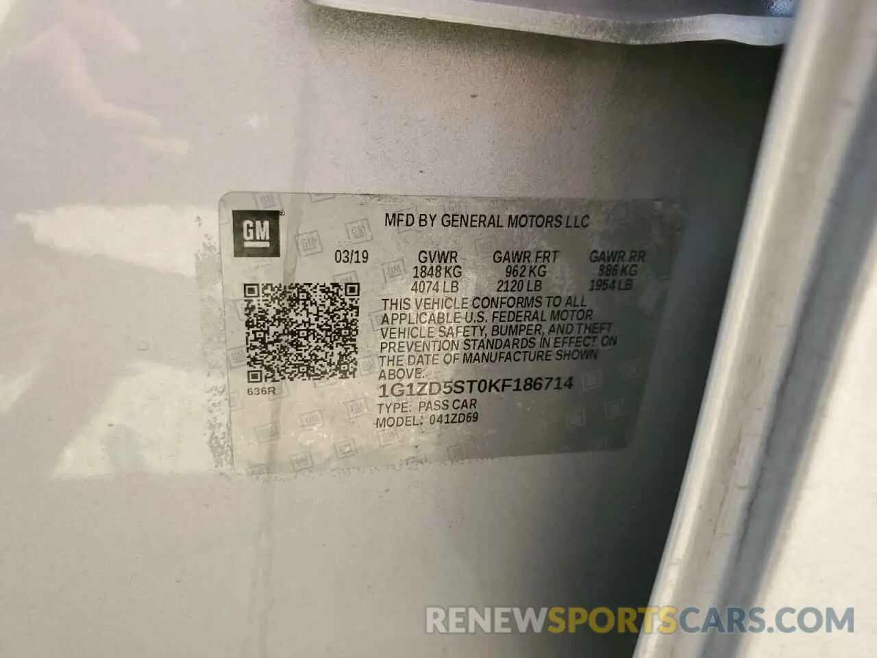 12 fotografías del automóvil dañado 1G1ZD5ST0KF186714 CHEVROLET MALIBU 2019