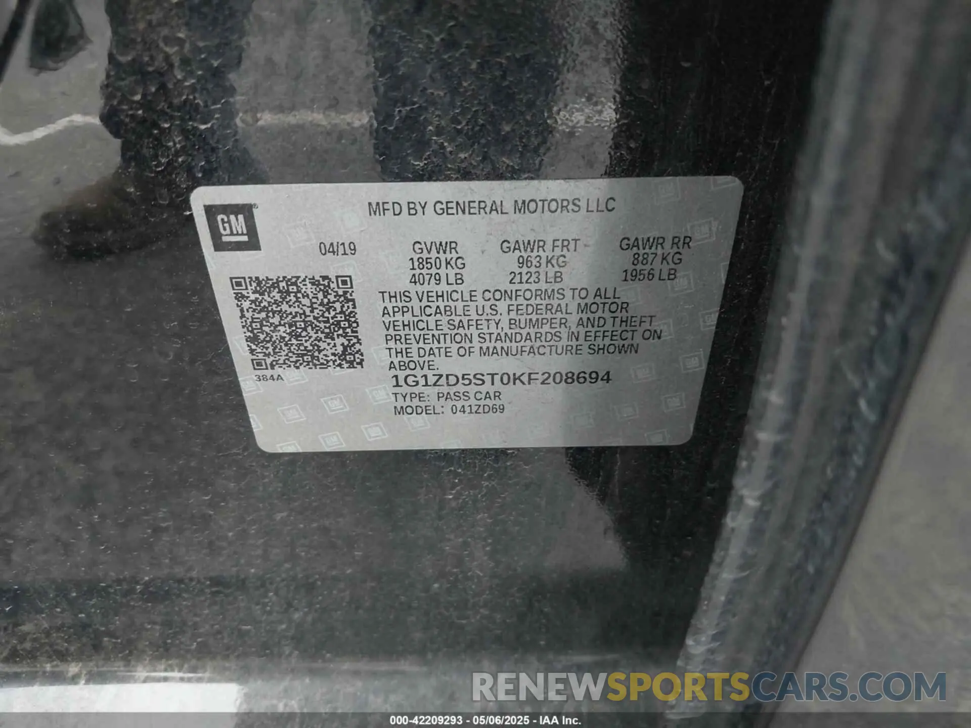 9 fotografías del automóvil dañado 1G1ZD5ST0KF208694 CHEVROLET MALIBU 2019