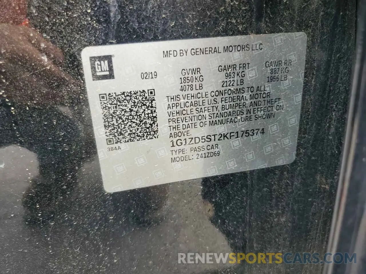 12 fotografías del automóvil dañado 1G1ZD5ST2KF175374 CHEVROLET MALIBU 2019