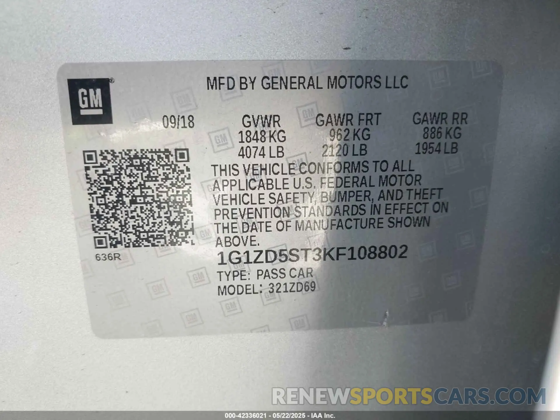 9 fotografías del automóvil dañado 1G1ZD5ST3KF108802 CHEVROLET MALIBU 2019