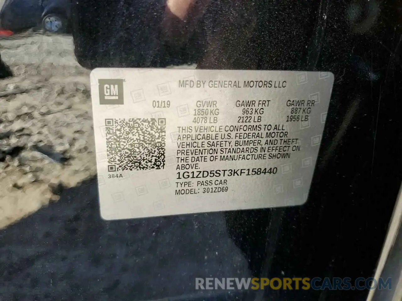12 fotografías del automóvil dañado 1G1ZD5ST3KF158440 CHEVROLET MALIBU 2019