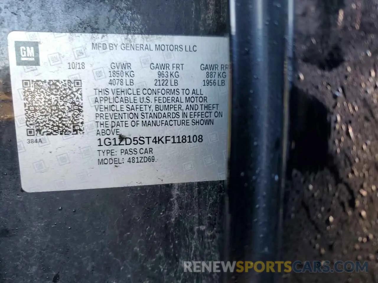 12 fotografías del automóvil dañado 1G1ZD5ST4KF118108 CHEVROLET MALIBU 2019