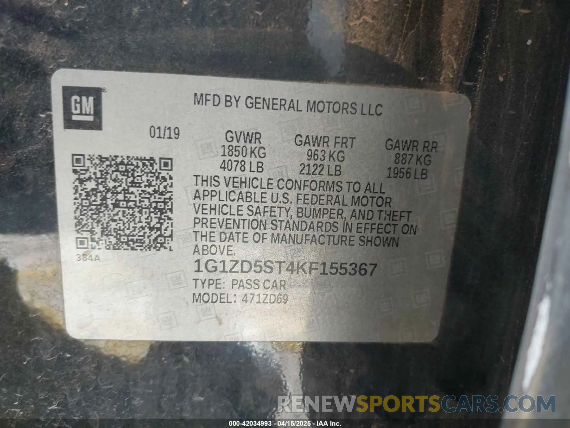 9 fotografías del automóvil dañado 1G1ZD5ST4KF155367 CHEVROLET MALIBU 2019