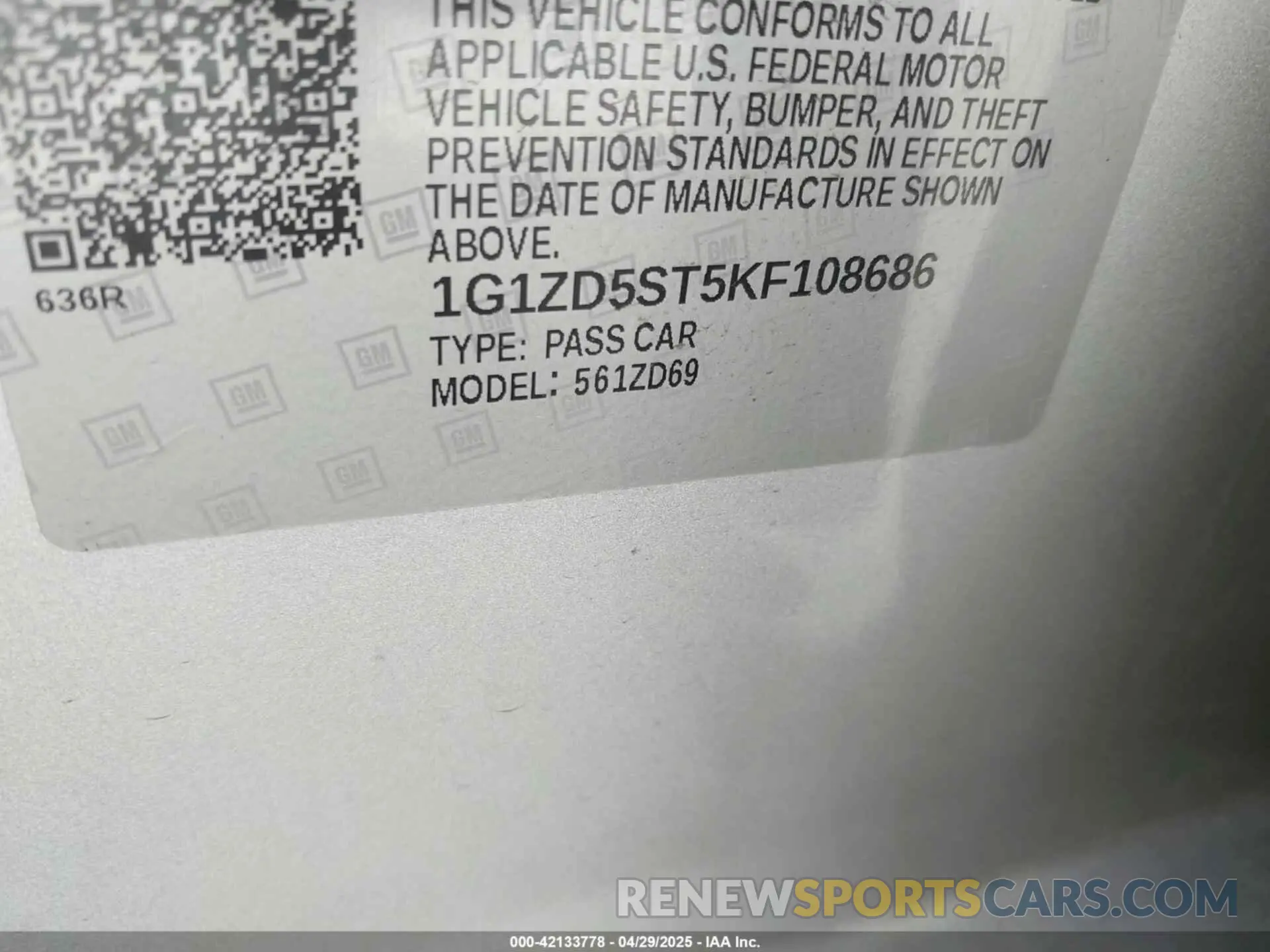 9 fotografías del automóvil dañado 1G1ZD5ST5KF108686 CHEVROLET MALIBU 2019