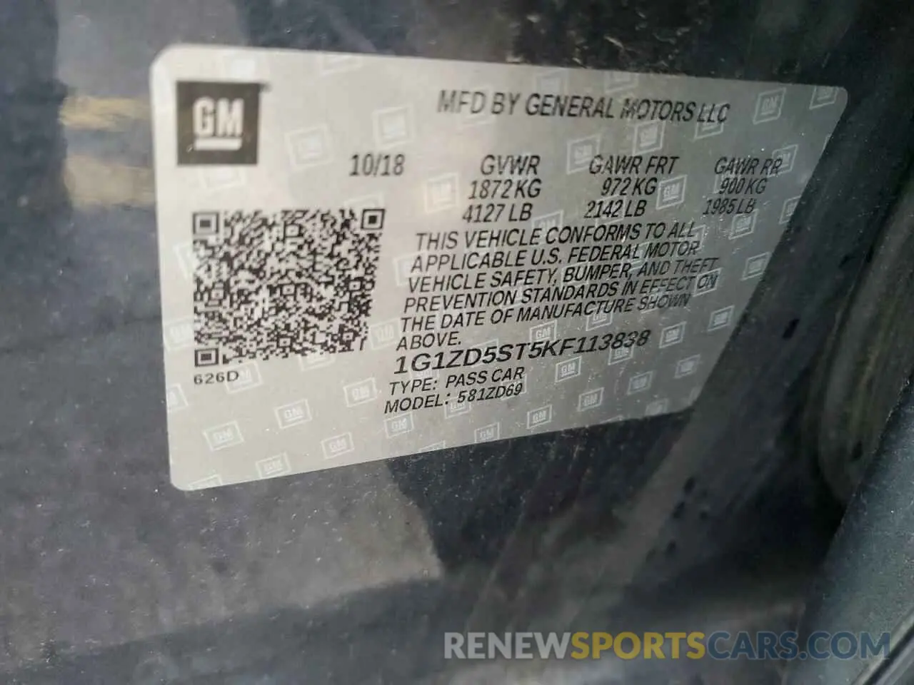 13 fotografías del automóvil dañado 1G1ZD5ST5KF113838 CHEVROLET MALIBU 2019