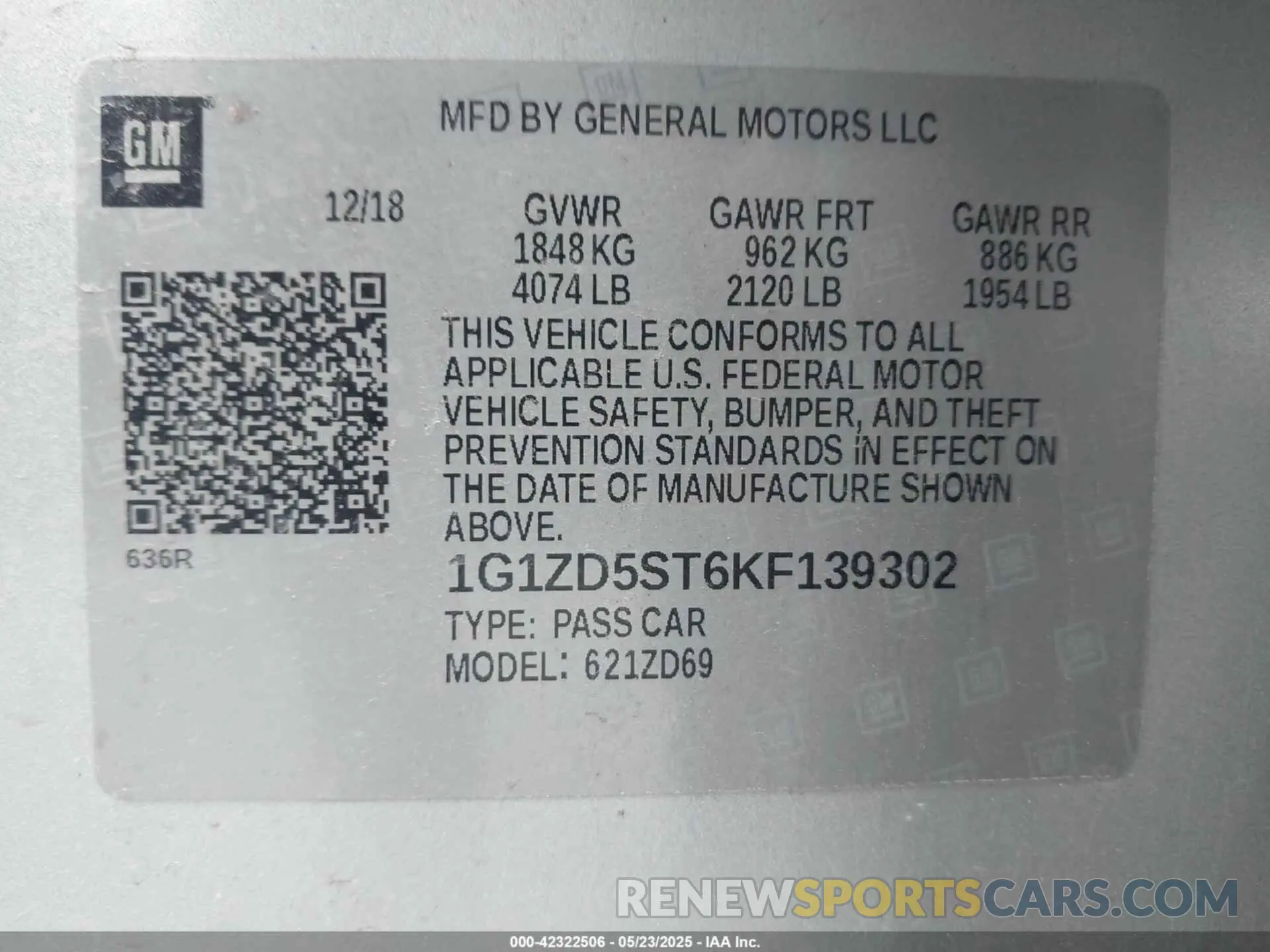9 fotografías del automóvil dañado 1G1ZD5ST6KF139302 CHEVROLET MALIBU 2019