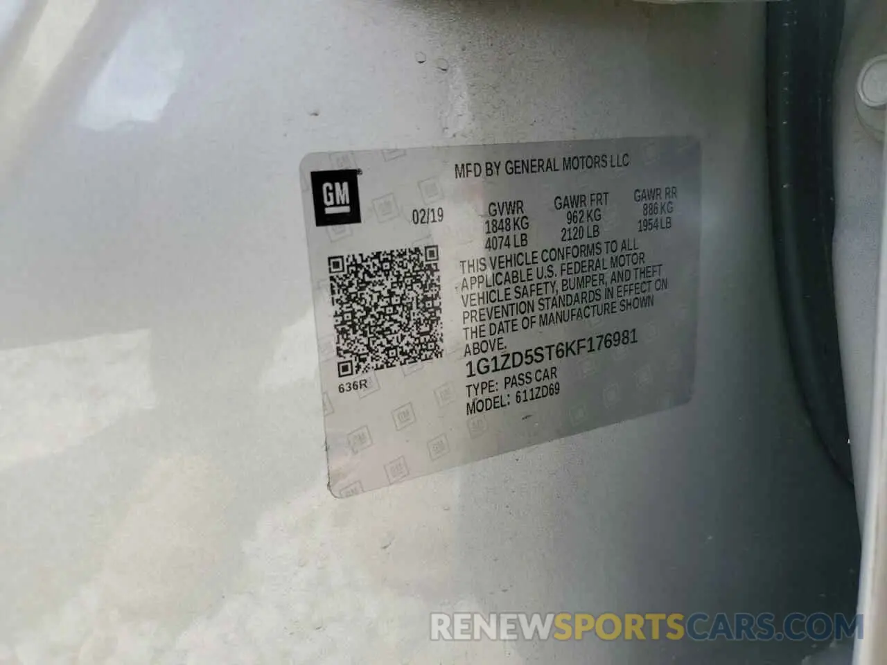 12 fotografías del automóvil dañado 1G1ZD5ST6KF176981 CHEVROLET MALIBU 2019