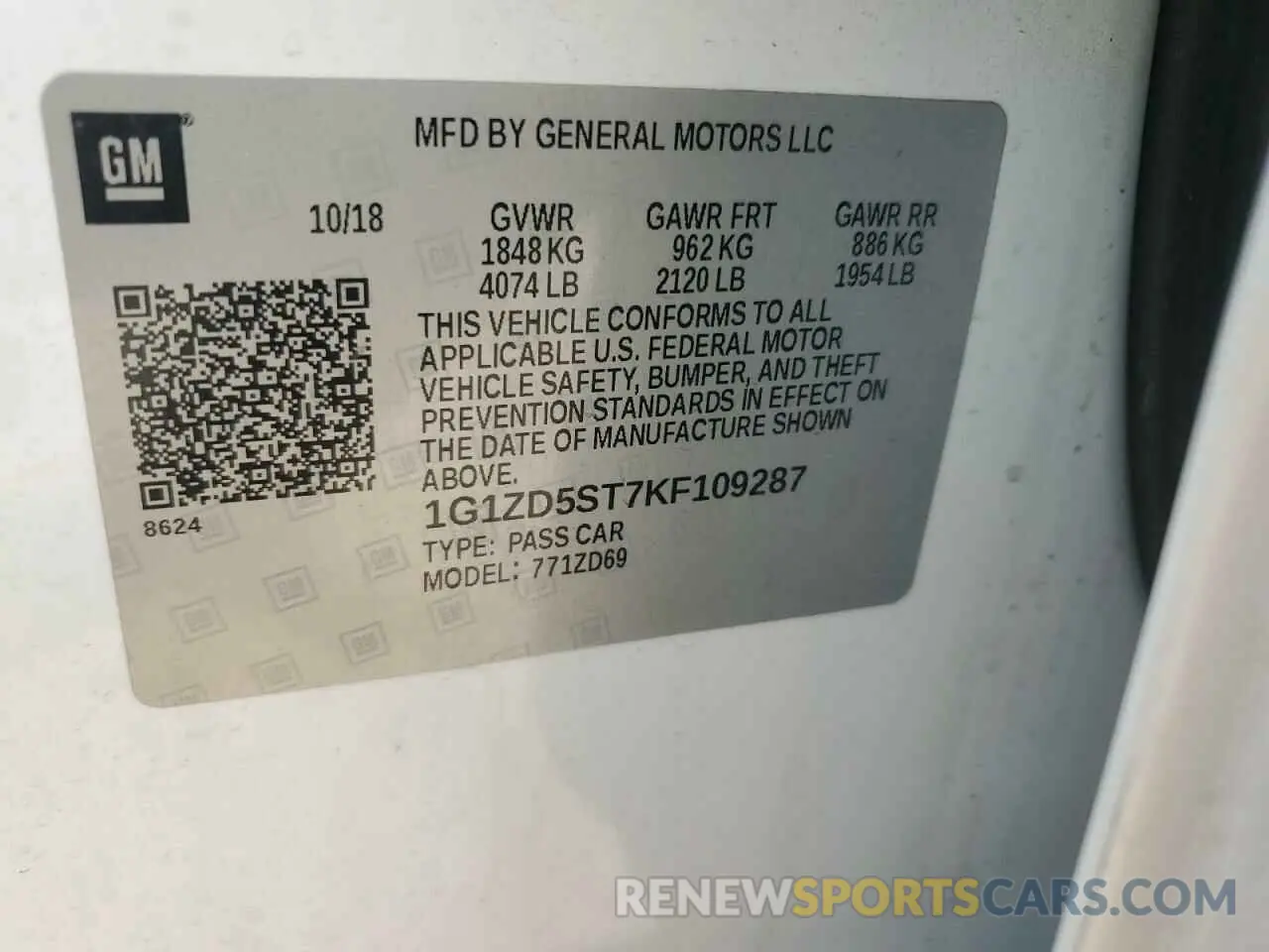 14 fotografías del automóvil dañado 1G1ZD5ST7KF109287 CHEVROLET MALIBU 2019