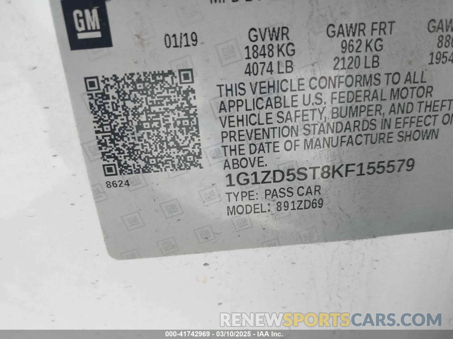 9 fotografías del automóvil dañado 1G1ZD5ST8KF155579 CHEVROLET MALIBU 2019