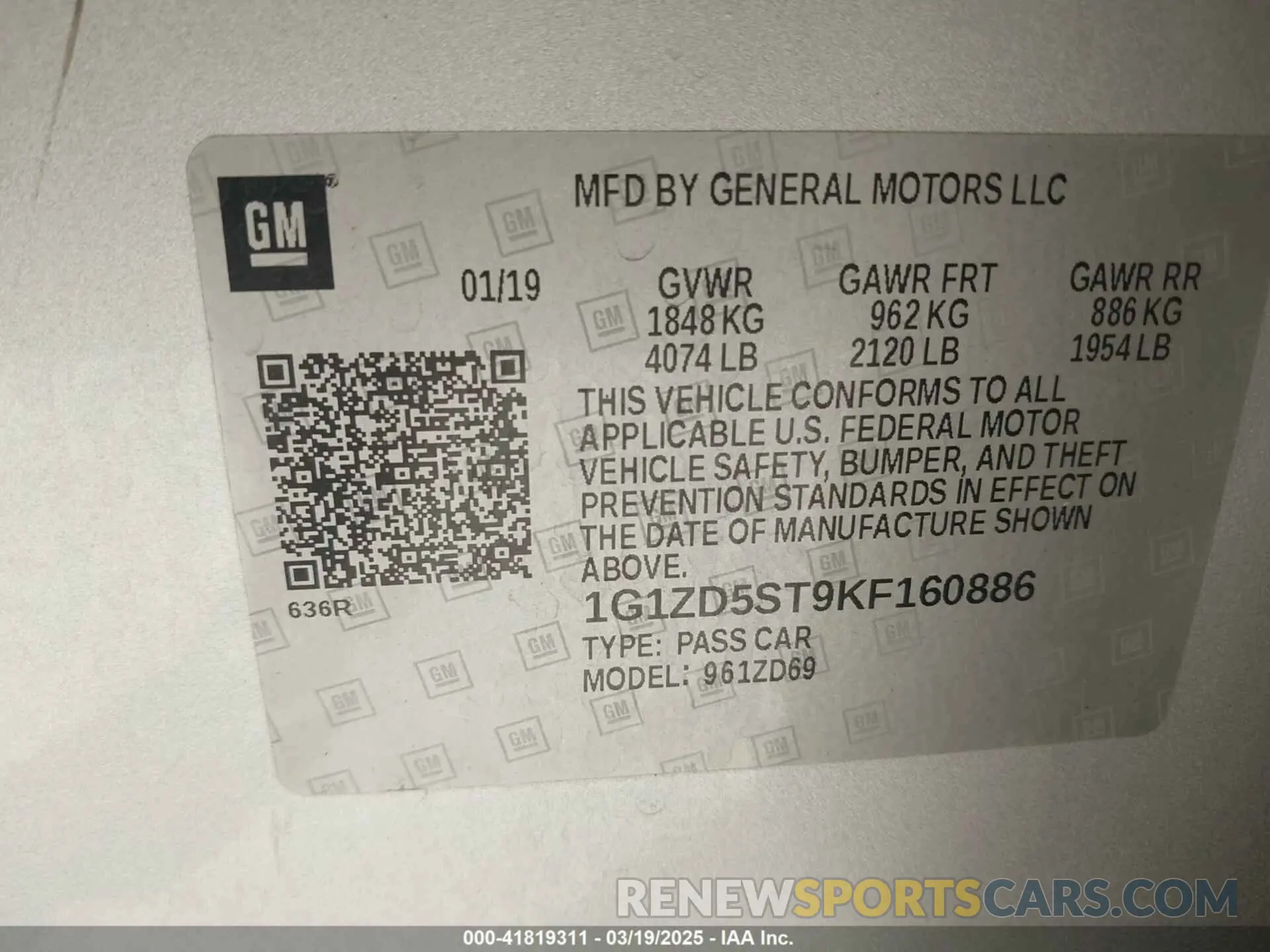 9 fotografías del automóvil dañado 1G1ZD5ST9KF160886 CHEVROLET MALIBU 2019