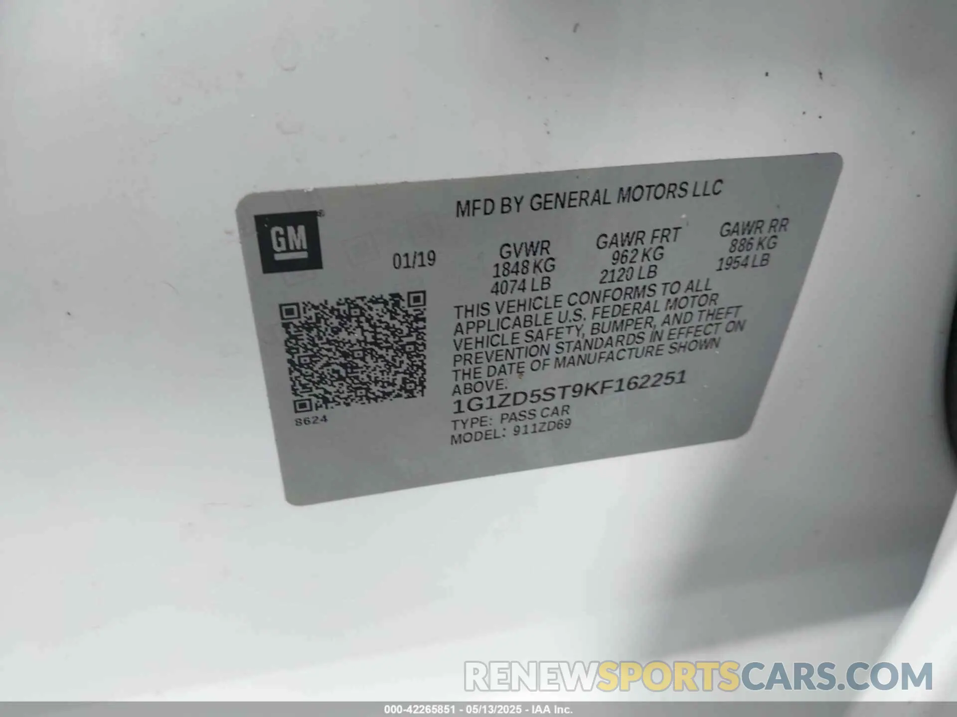 9 fotografías del automóvil dañado 1G1ZD5ST9KF162251 CHEVROLET MALIBU 2019