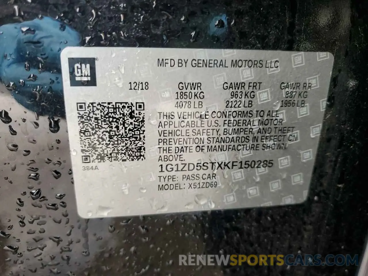 12 fotografías del automóvil dañado 1G1ZD5STXKF150285 CHEVROLET MALIBU 2019