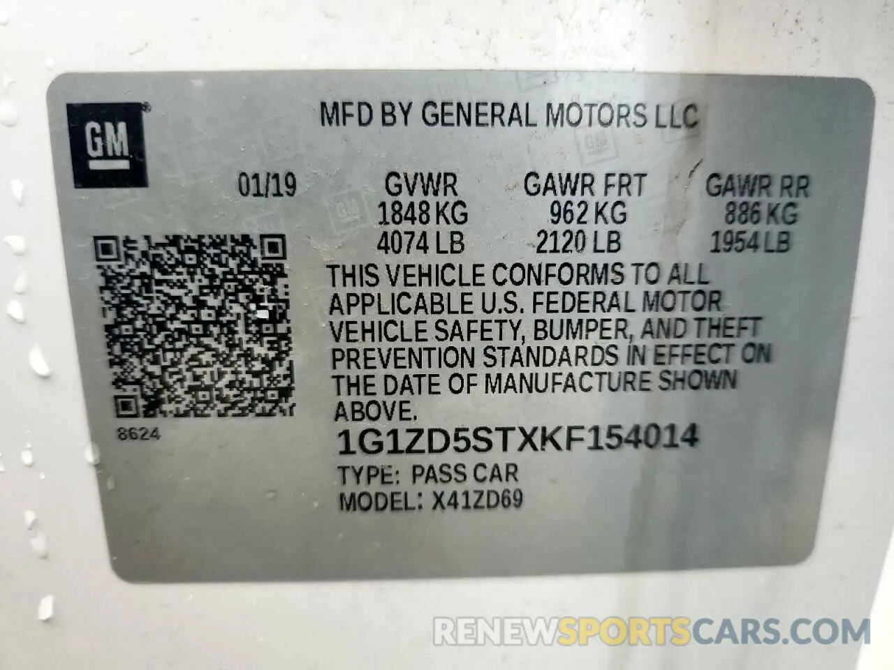 13 fotografías del automóvil dañado 1G1ZD5STXKF154014 CHEVROLET MALIBU 2019